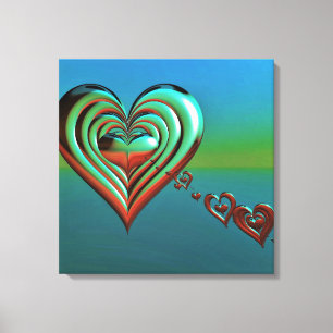Impressão Em Tela Corações Alto do Céu
