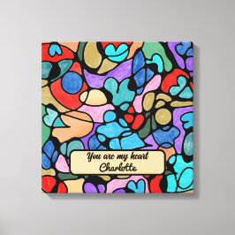 IMPRESSÃO EM TELA CORAÇÕES NEUROGRÁFICAS CORES DIGITAIS