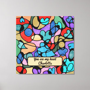 IMPRESSÃO EM TELA CORAÇÕES NEUROGRÁFICAS CORES DIGITAIS