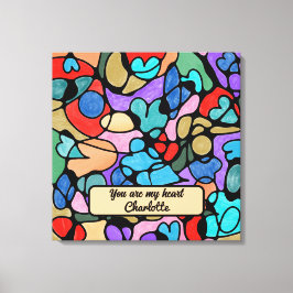 IMPRESSÃO EM TELA CORAÇÕES NEUROGRÁFICAS CORES DIGITAIS