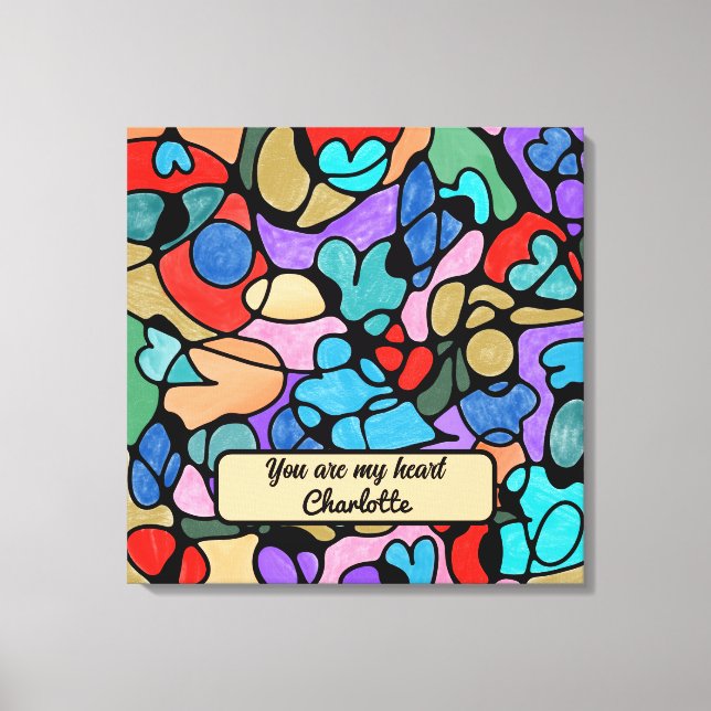 IMPRESSÃO EM TELA CORAÇÕES NEUROGRÁFICAS CORES DIGITAIS (Frente)