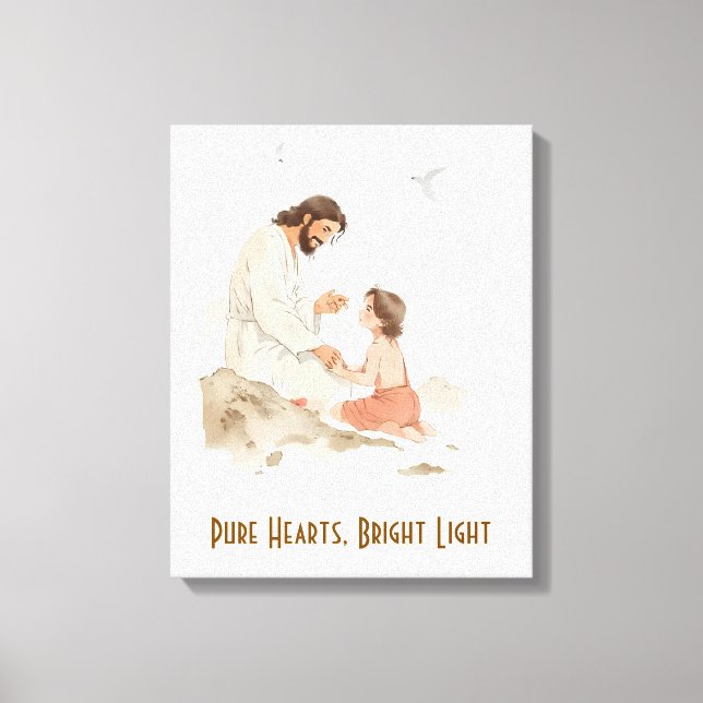 Impressão Em Tela Corações Puros Luz Brilhante (Frente)