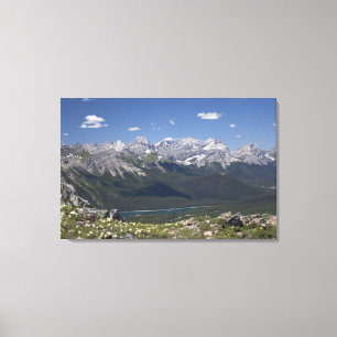 Impressão Em Tela Cordilheira e lago sobre de uma montanha