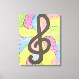 Impressão Em Tela Cores da Música