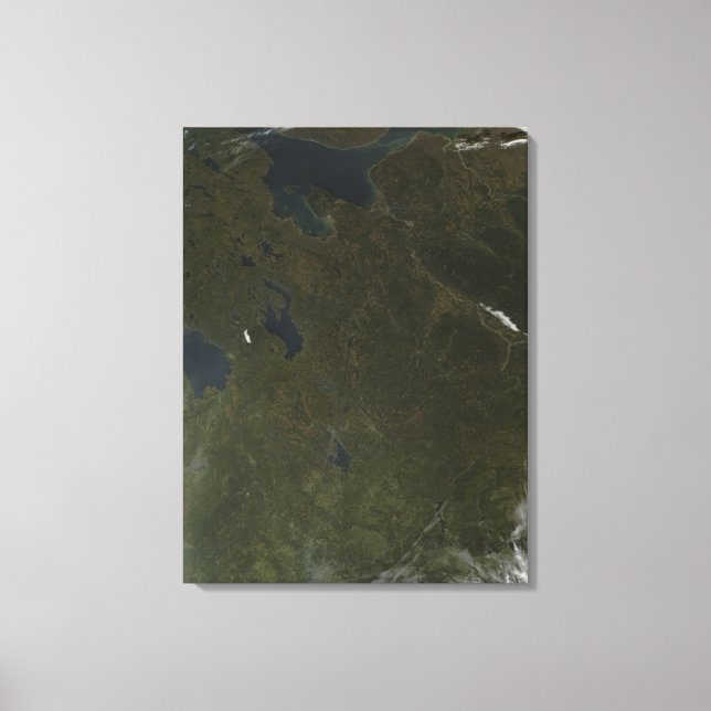 Impressão Em Tela Cores de queda no noroeste da Rússia (Frente)