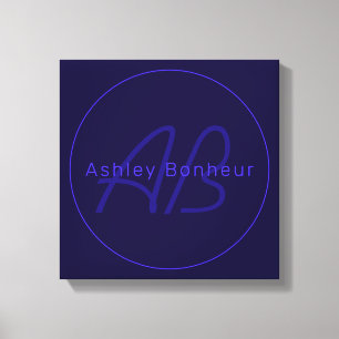 Impressão Em Tela Cores Roxas Profundas Modernas   Nome Legal e Mono