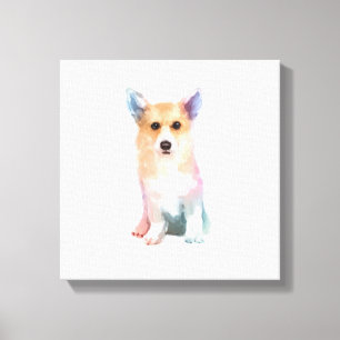 Impressão Em Tela Corgi