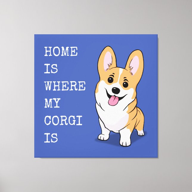 Impressão Em Tela Corgi (Frente)