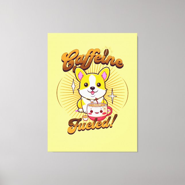 IMPRESSÃO EM TELA CORGI CAFEINE COMBUSTÍVEL! (Frente)