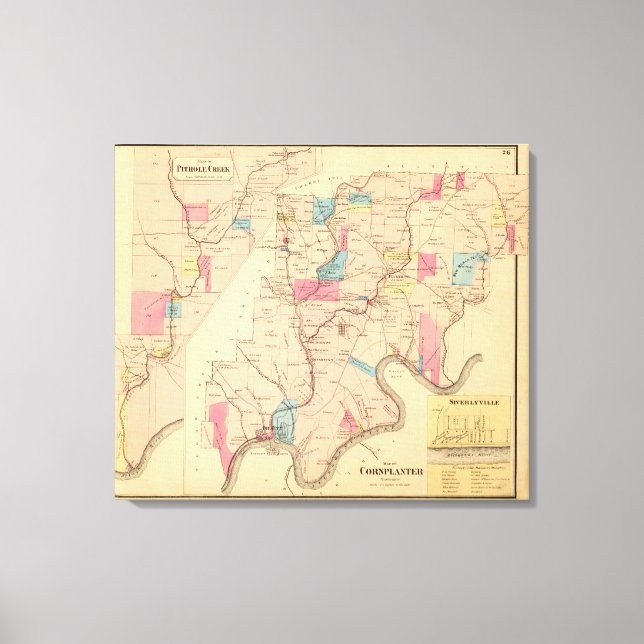 Impressão Em Tela Cornplanter Township (Frente)