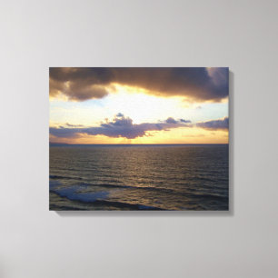 Impressão Em Tela Cornwall Sunset Perto Do Santo Agnes Polblack Coun