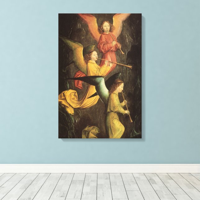 Impressão Em Tela Coro de Anjos por Simon Marmion, Arte Renascentist (Insitu(piso de madeira))