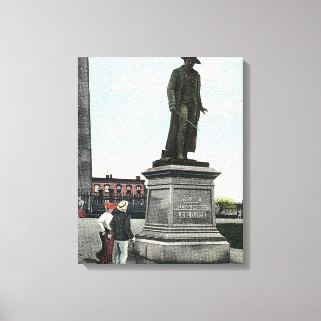 Impressão Em Tela Coronel William Prescott Statue Scene (Frente)