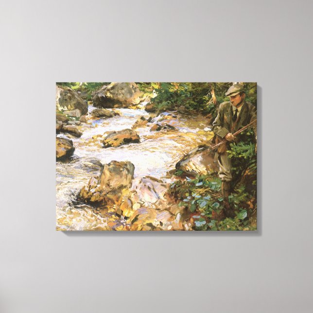 Impressão Em Tela Córrego de Truta no Tirol por John Singer Sargent (Frente)