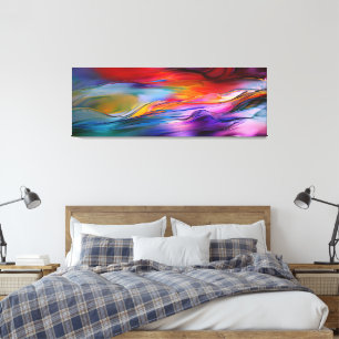 Impressão Em Tela "Correntes cromáticas" Abstrato Contemporâneo