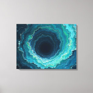 Impressão Em Tela Correntes da Meia-Noite – 24" x 18" Oceano Fluido 
