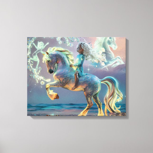 Impressão Em Tela Corrida de Praia Mágica (Frente)