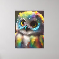 Coruja Colorida Fluffy Cute