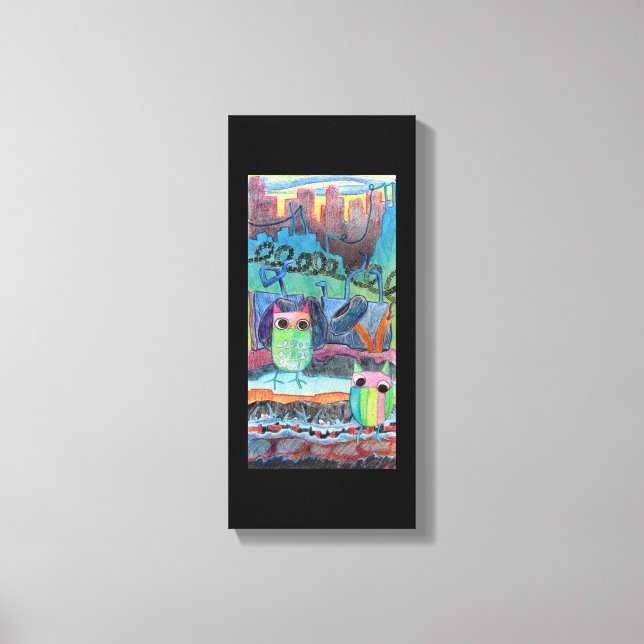 Impressão Em Tela coruja do interior (Frente)