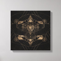 Coruja na Composição Geométrica Sagrada