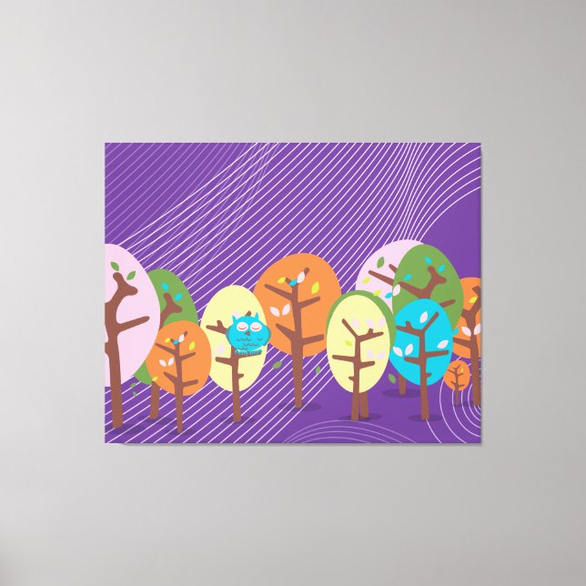 Impressão Em Tela Coruja Sonolenta (Frente)