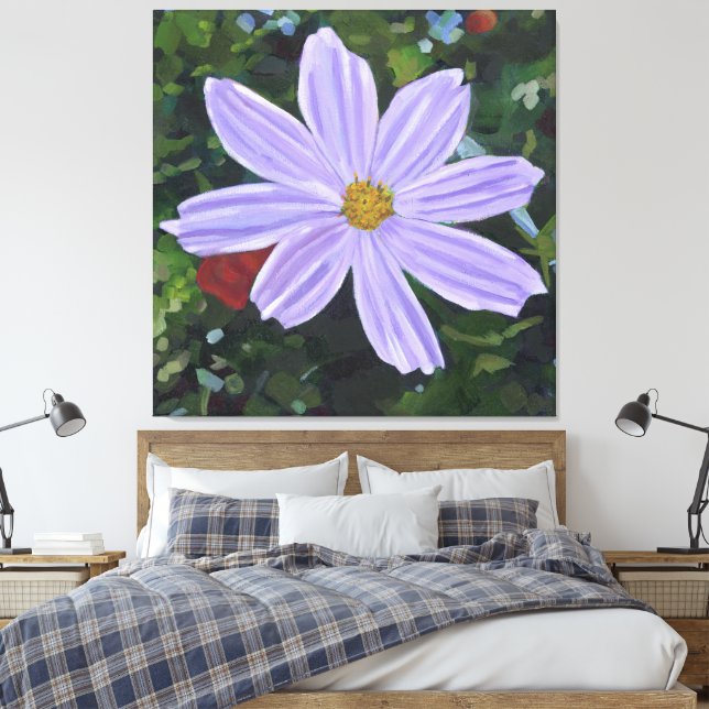 Impressão Em Tela Cosmos Purple Large Floral (Insitu(Quarto))