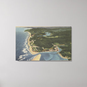 Impressão Em Tela Costa de Oregon - baía de Siletz, Taft, Nelscott