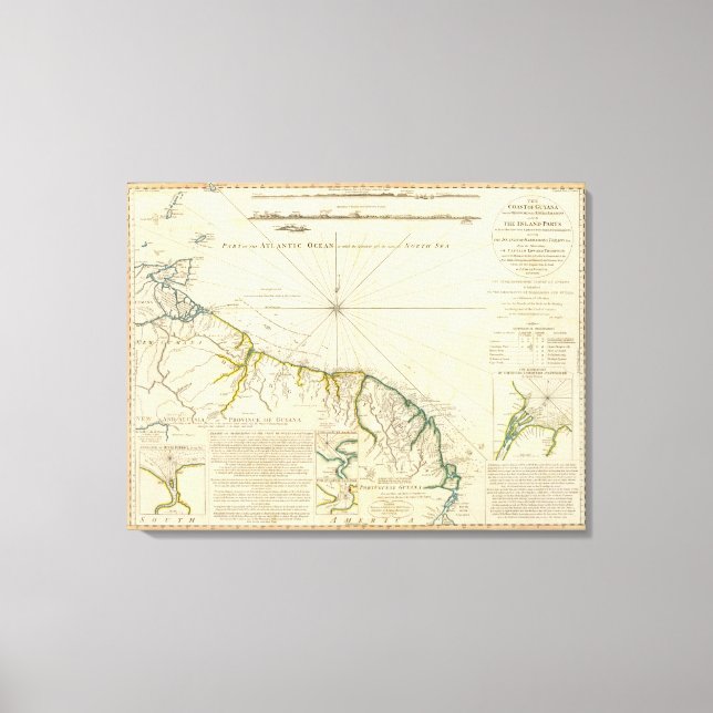 Impressão Em Tela Costa do Guiana (Frente)