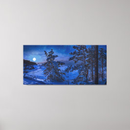 Impressão Em Tela Costa do Mar Báltico de Snowy com árvore de abeto 