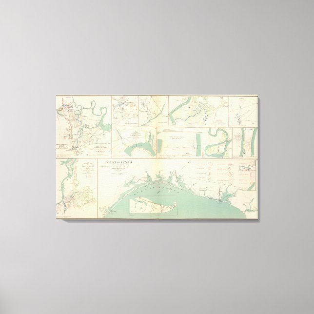 Impressão Em Tela Costa do Texas (Frente)