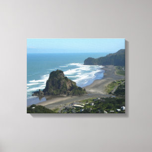 Impressão Em Tela Costa oeste de Auckland da praia de Piha da rocha
