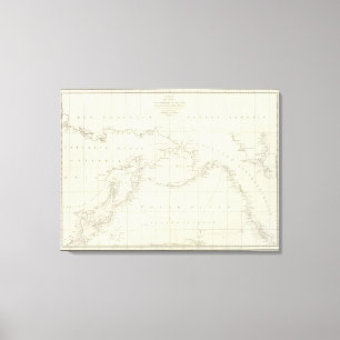 Impressão Em Tela Costas, América, Ásia