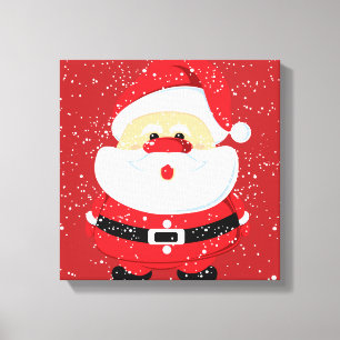 Impressão Em Tela Costume bonito do Natal de Papai Noel