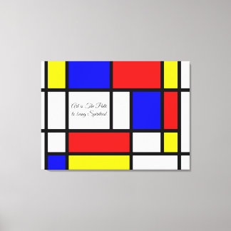 Impressão Em Tela Cota de Arte do Estilo Mondrian Piet ou seu Texto