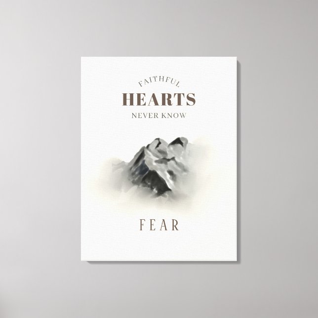 Impressão Em Tela Cota Inspirativa Fiel Watercolor Mountain (Frente)