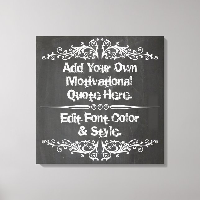 Impressão Em Tela Cota motivacional personalizada, adicione seu text (Frente)