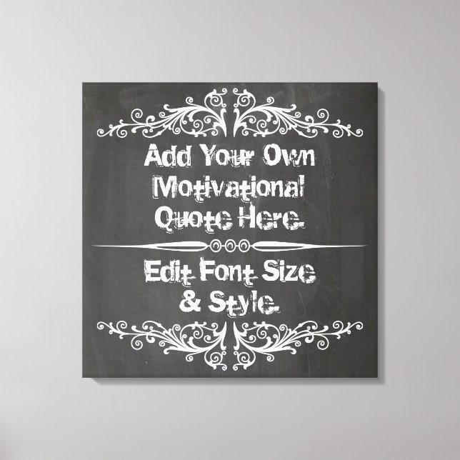 Impressão Em Tela Cota motivacional personalizada, adicione seu text (Frente)