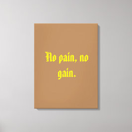 Impressão Em Tela cotações de motivação de academia e marrom claro