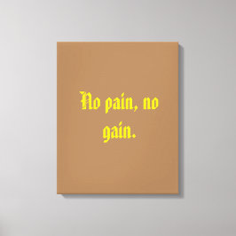 Impressão Em Tela cotações de motivação de academia e marrom claro