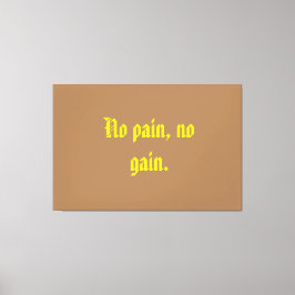 Impressão Em Tela cotações de motivação para academia e marrom claro