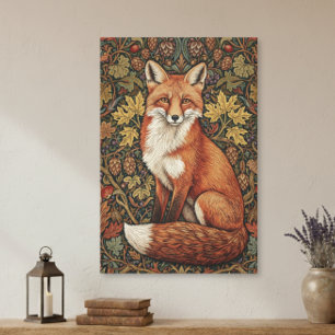 Impressão Em Tela Cottage Fox Outono Vintage William Morris