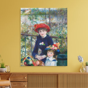 Impressão Em Tela Cottagecore Irmãs Renoir Jardim Paisagem