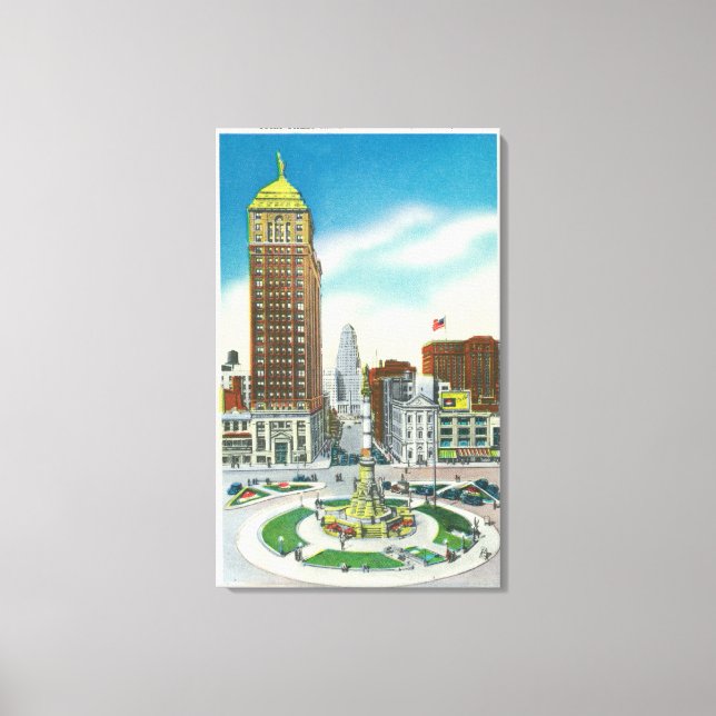 Impressão Em Tela Court Street View of Liberty Bank Bldg (Frente)