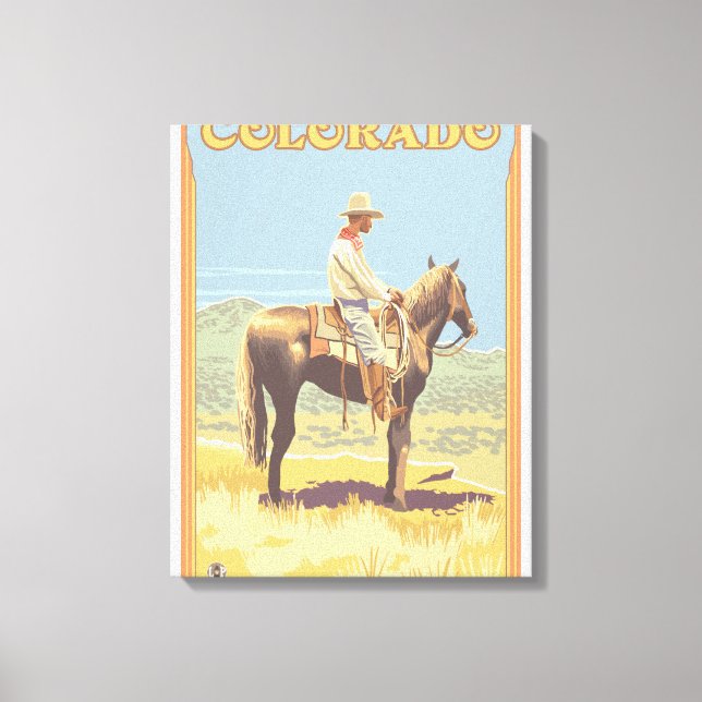 Impressão Em Tela Cowboy (Side View)Colorado (Frente)