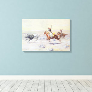 Impressão Em Tela Cowboys do Triângulo Bar por CM Russell