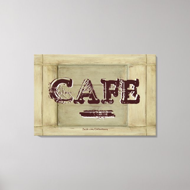 Impressão em Tela Cozinha Café Rústico - Pintura E (Frente)