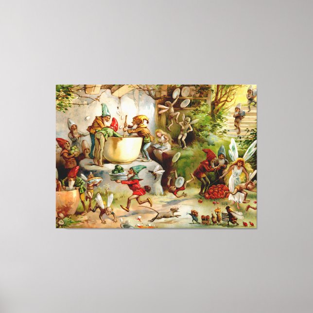Impressão Em Tela Cozinha dos Gnomos - 1895 (Frente)
