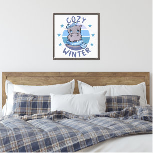 Impressão Em Tela Cozy Winter Cute Animal