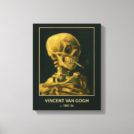 Impressão Em Tela Crânio Vintage Fumando – Arte Única Inspirada em V
