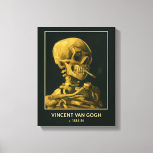 Impressão Em Tela Crânio Vintage Fumando – Arte Única Inspirada em V